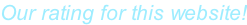 Our rating for this website!